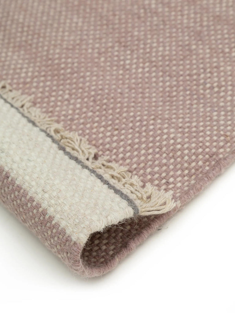 Tapis bohème inspiration scandinave de couloir rose 80x250 cm