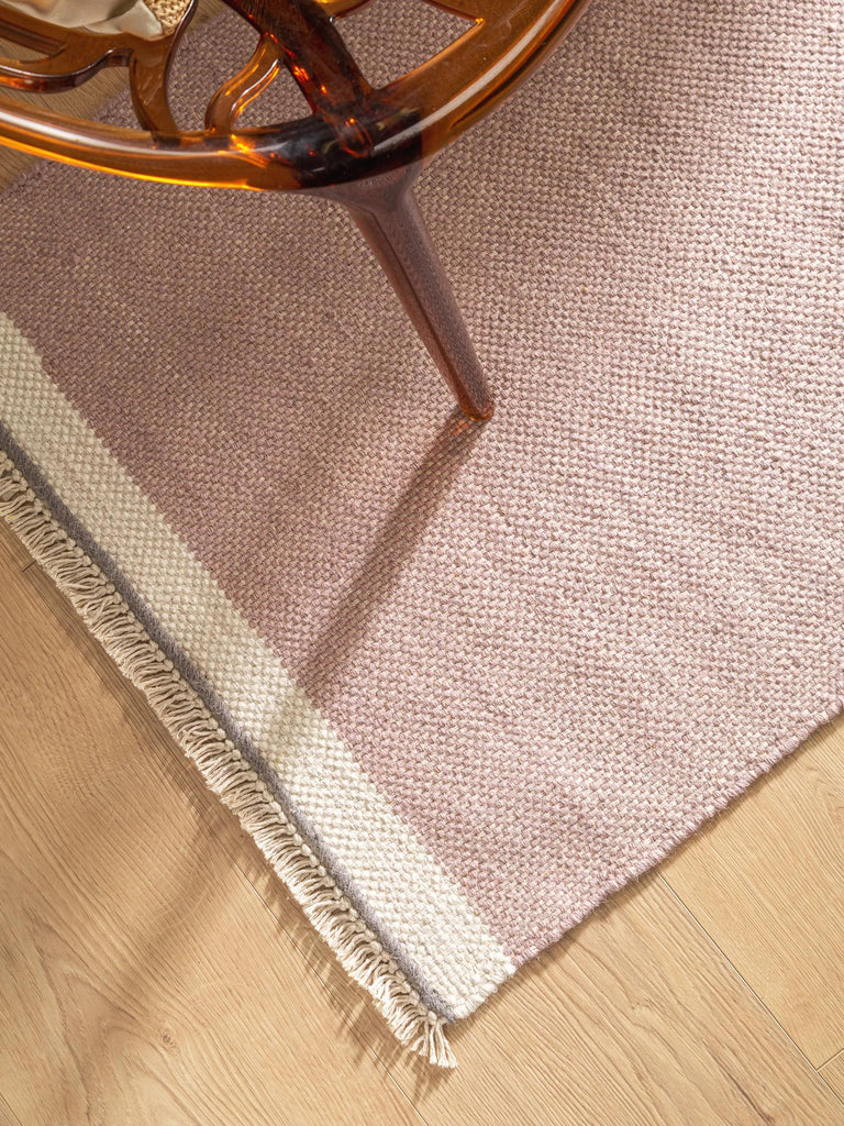 Tapis bohème inspiration scandinave de couloir rose 80x250 cm