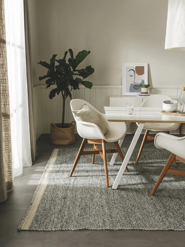 Tapis scandinave tressé gris 160x230 cm