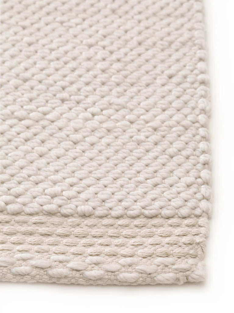 Tapis scandinave tressé crème 80x150 cm