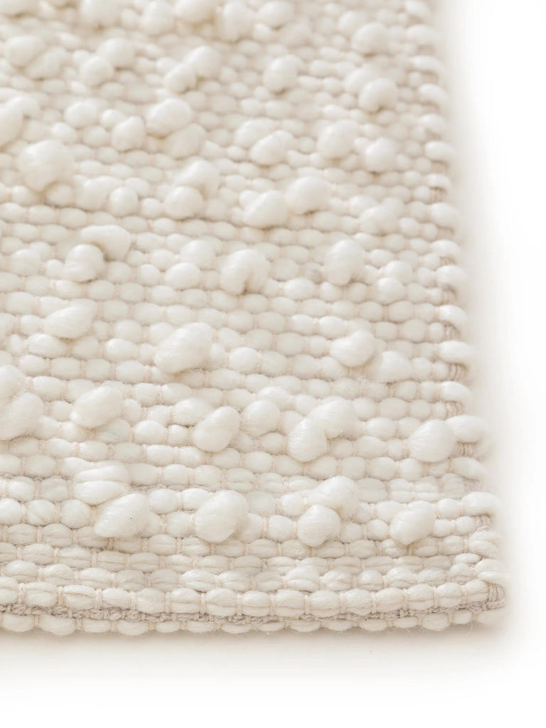 Tapis moderne perlé blanc en laine 200x300 cm