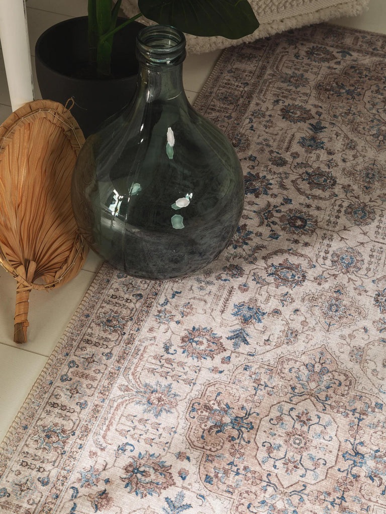 Tapis oriental de couloir beige 80x240 cm