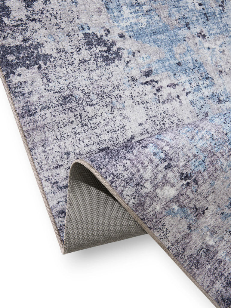 Tapis vintage gris et bleu 80x150 cm