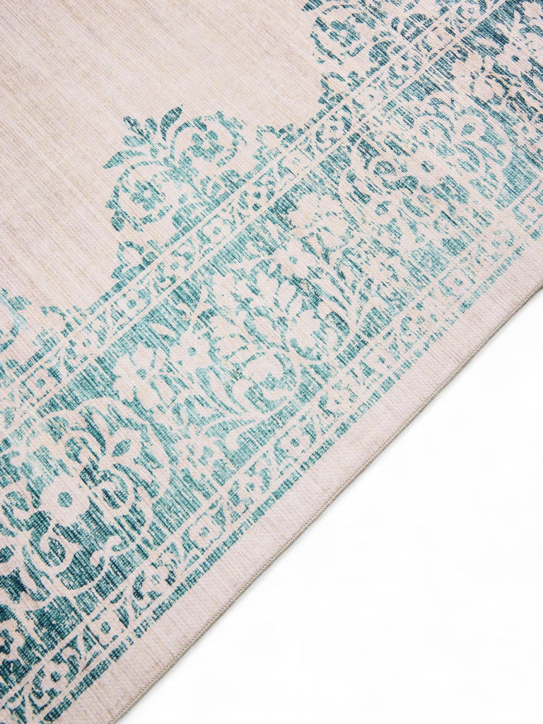 Tapis oriental turquoise et gris 200x300 cm