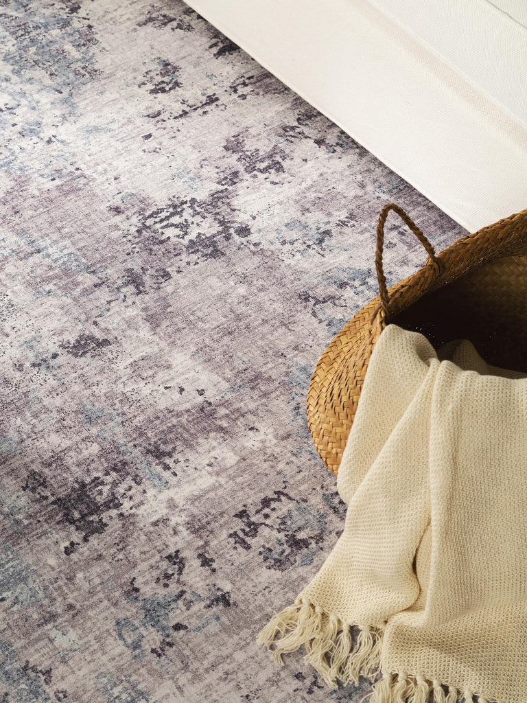 Tapis vintage gris et bleu 120x170 cm