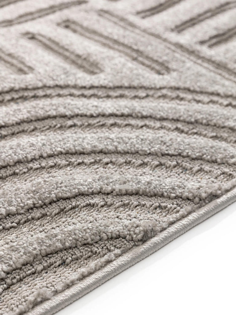 Tapis moderne motif arches géométrique gris 160x230 cm