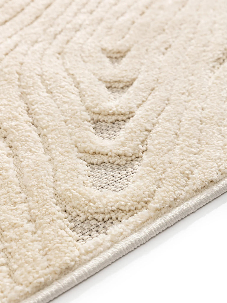 Tapis moderne motif sable beige 140x200 cm