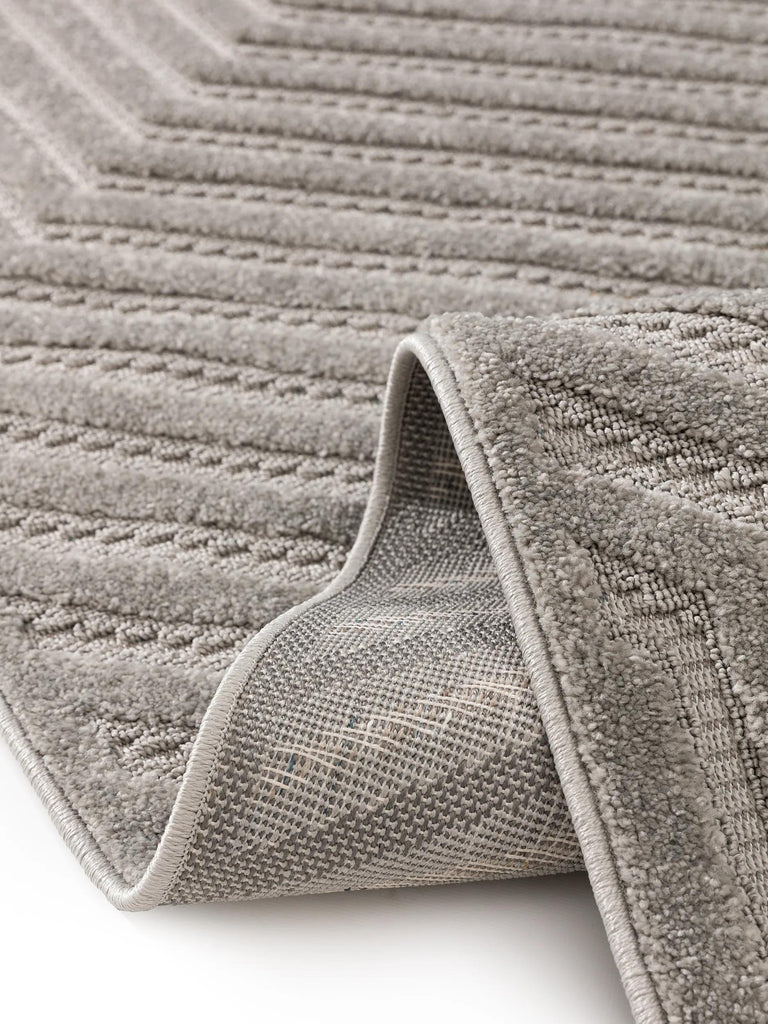 Tapis moderne lignes géométriques gris 120x170 cm