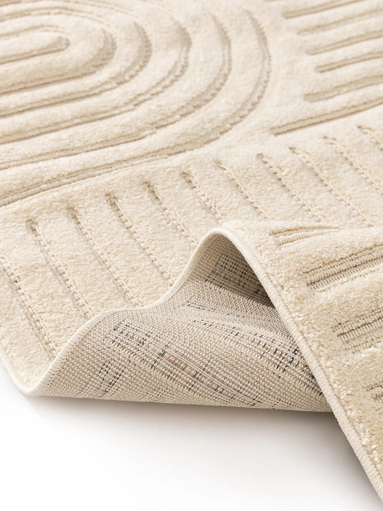 Tapis moderne arche géométrique beige 200x290 cm