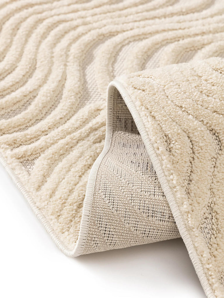 Tapis moderne motif sable beige 160x230 cm