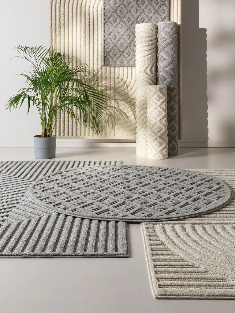 Tapis moderne motif sable beige 160x230 cm