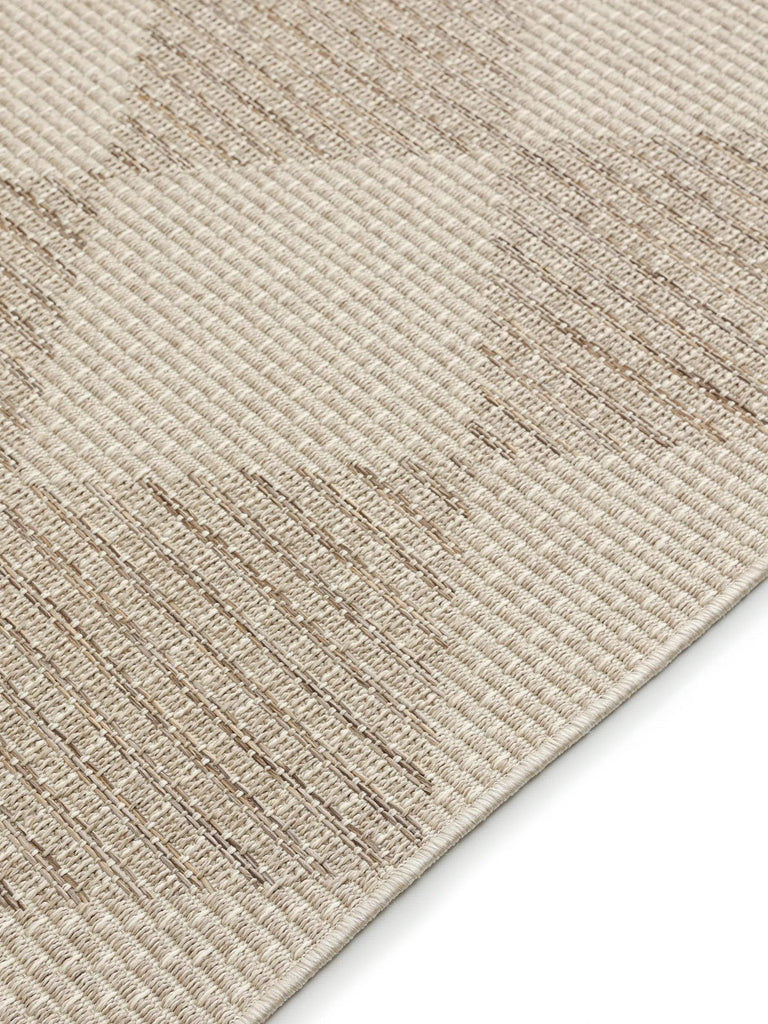 Tapis moderne motif géométrique beige d'intérieur et d'extérieur 120x170 cm