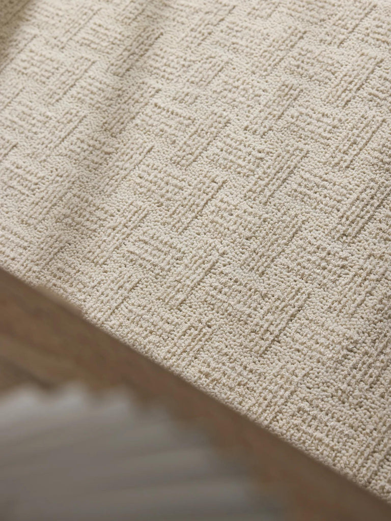 Tapis moderne tressé de couloir crème 80x250 cm