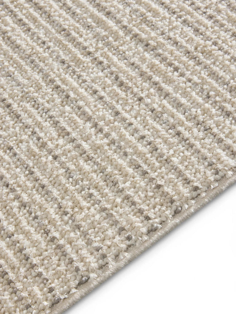 Tapis moderne tressage rayé crème 156x230 cm