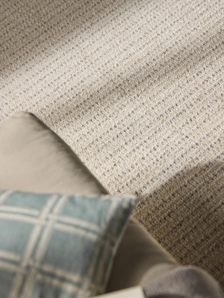 Tapis moderne tressage rayé crème 80x150 cm