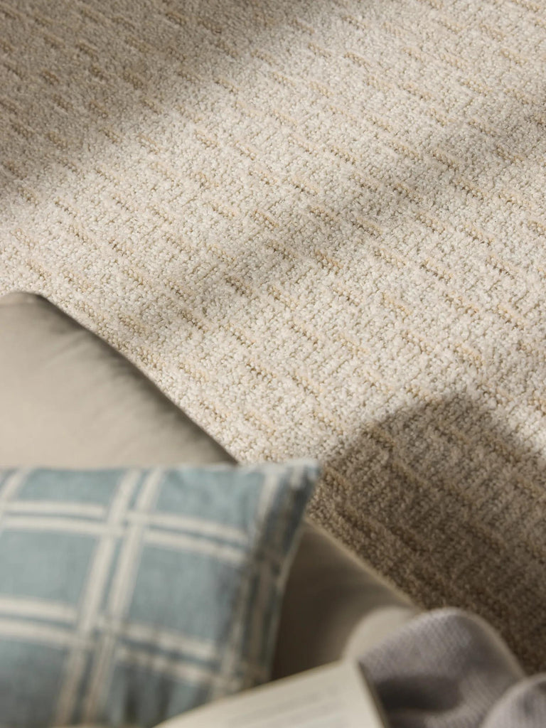 Tapis moderne tressage géométrique crème 295x400 cm