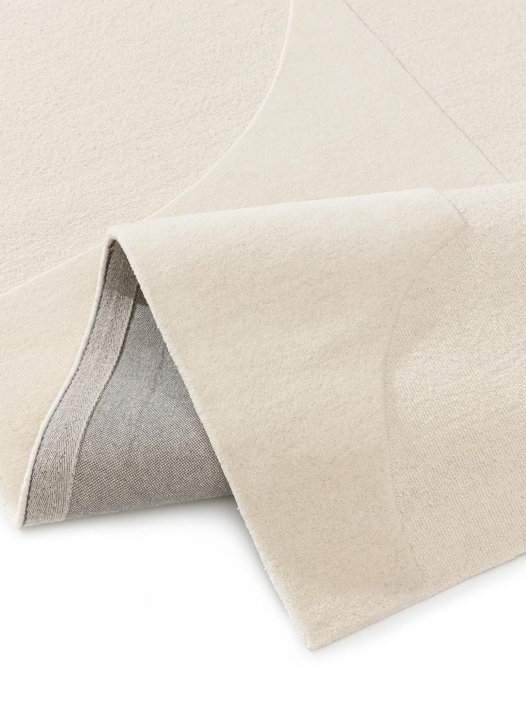 Tapis contemporain moderne crème en laine 120x170 cm