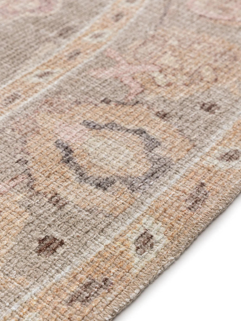 Tapis oriental rond beige 240 cm de diamètre