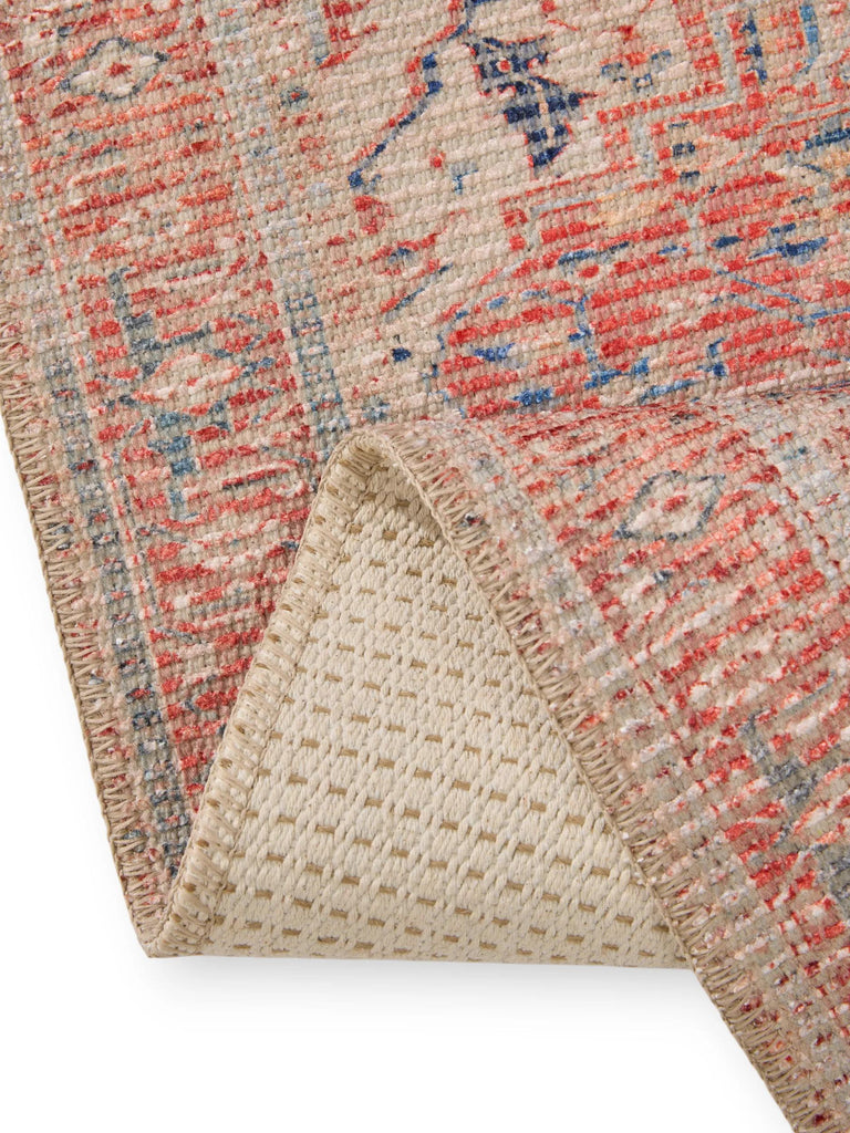 Tapis oriental style bohème de couloir rouge 80x250 cm