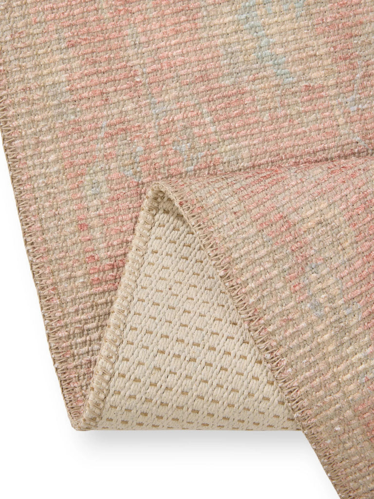 Tapis vintage motif à fleur de couloir rouge 80x250 cm