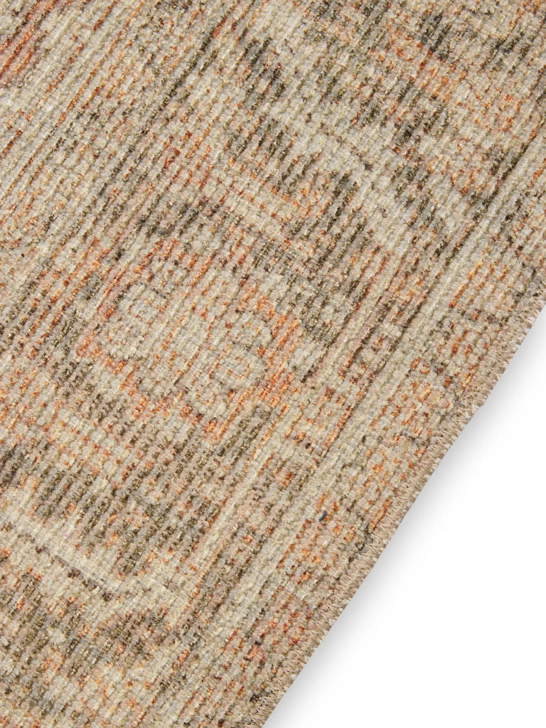 Tapis vintage motif à fleur beige 300x400 cm