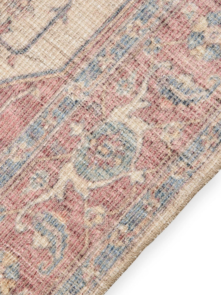 Tapis vintage inspiration oriental rouge et beige 120x170 cm