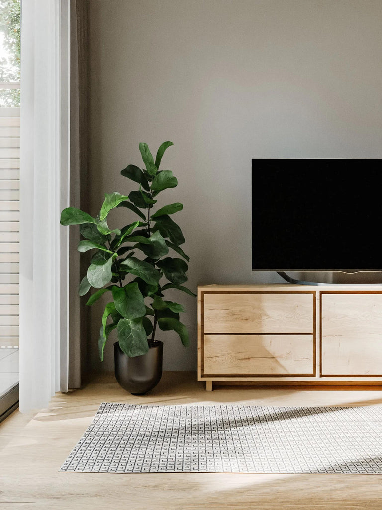 Tapis moderne motif grec de couloir blanc d'intérieur et d'extérieur 70x200 cm