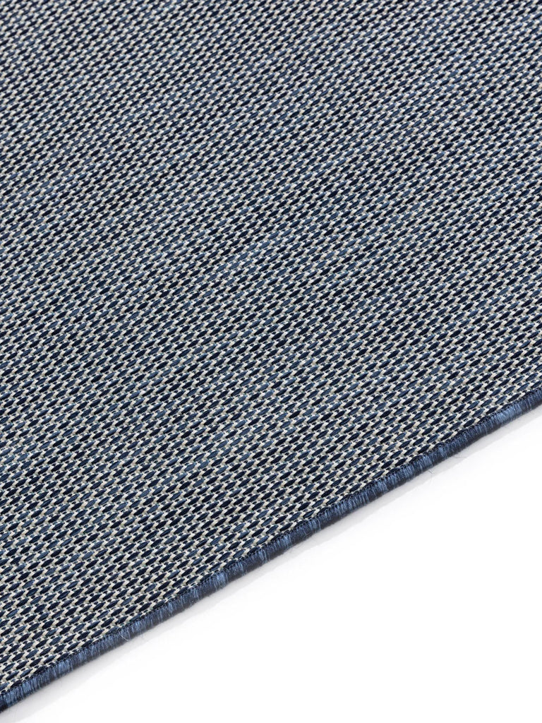 Tapis moderne tressé à plat bleu d'intérieur et d'extérieur 160x230 cm
