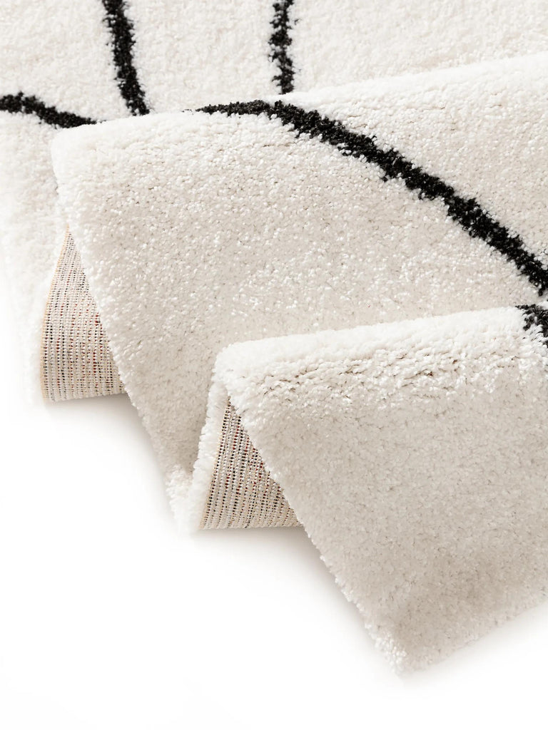 Tapis contemporain design noir et blanc 140x200 cm