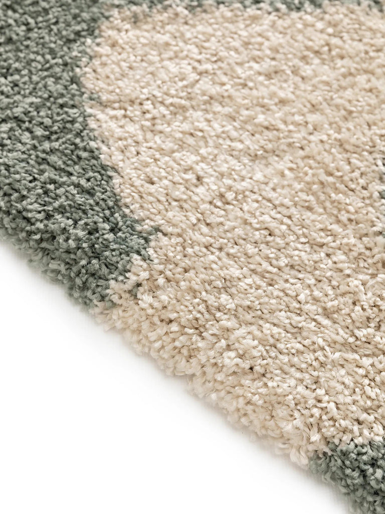 Tapis rétro design vert 140x200 cm