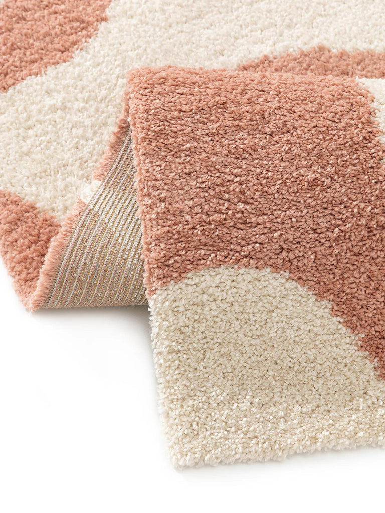 Tapis rétro design rose 140x200 cm