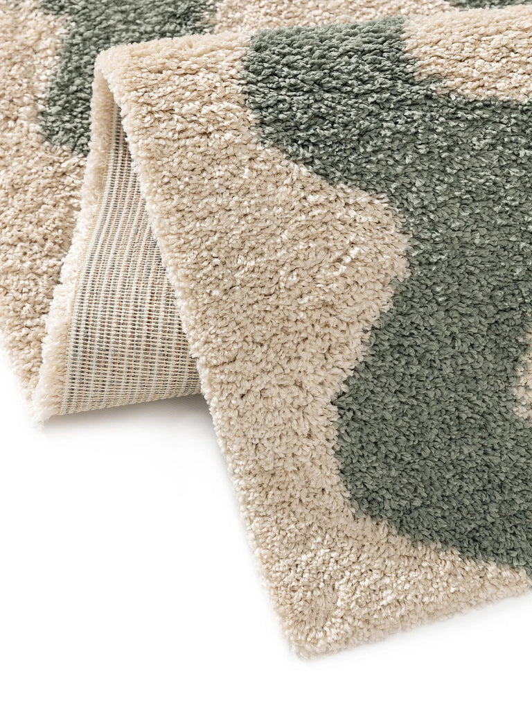 Tapis rétro design vert 160x230 cm