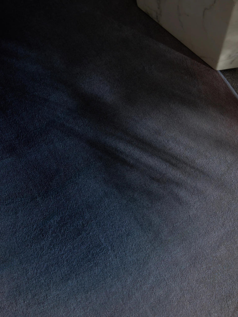 Tapis moderne design marron et bleu nuit 120x170 cm