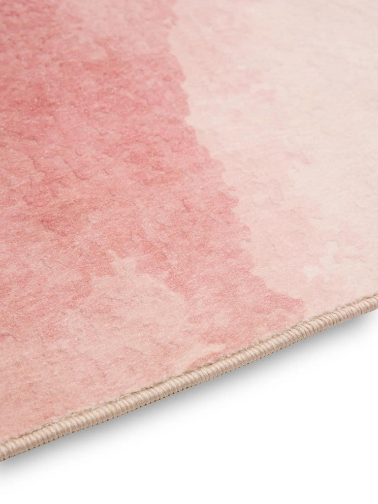 Tapis moderne design beige et rose 80x150 cm