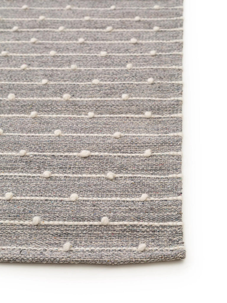 Tapis scandinave perlé enfant gris en coton 120x170 cm