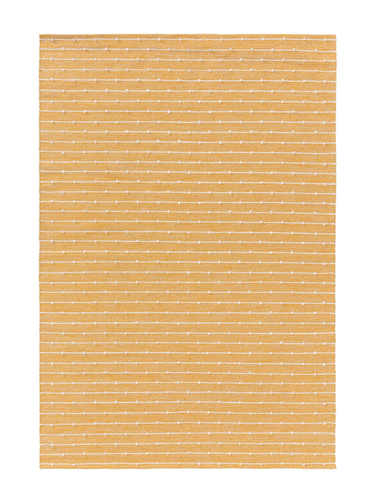 Tapis scandinave perlé enfant jaune en coton 160x230 cm