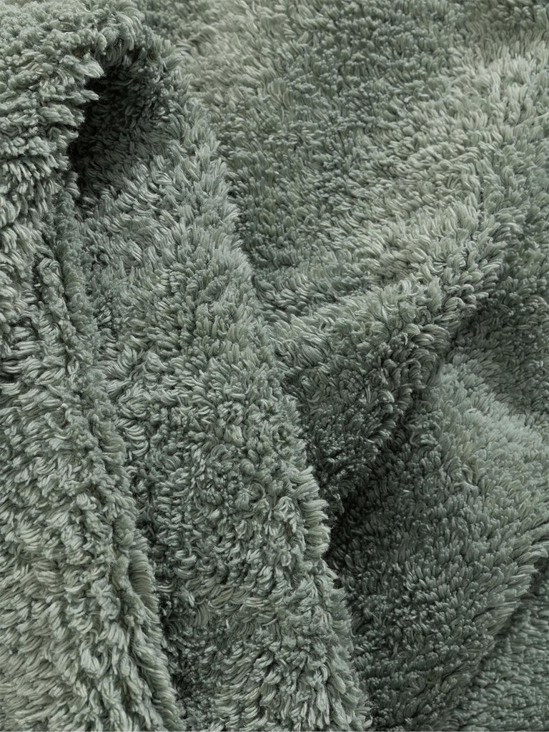 Tapis bohème à franges enfant vert en coton 80x120 cm