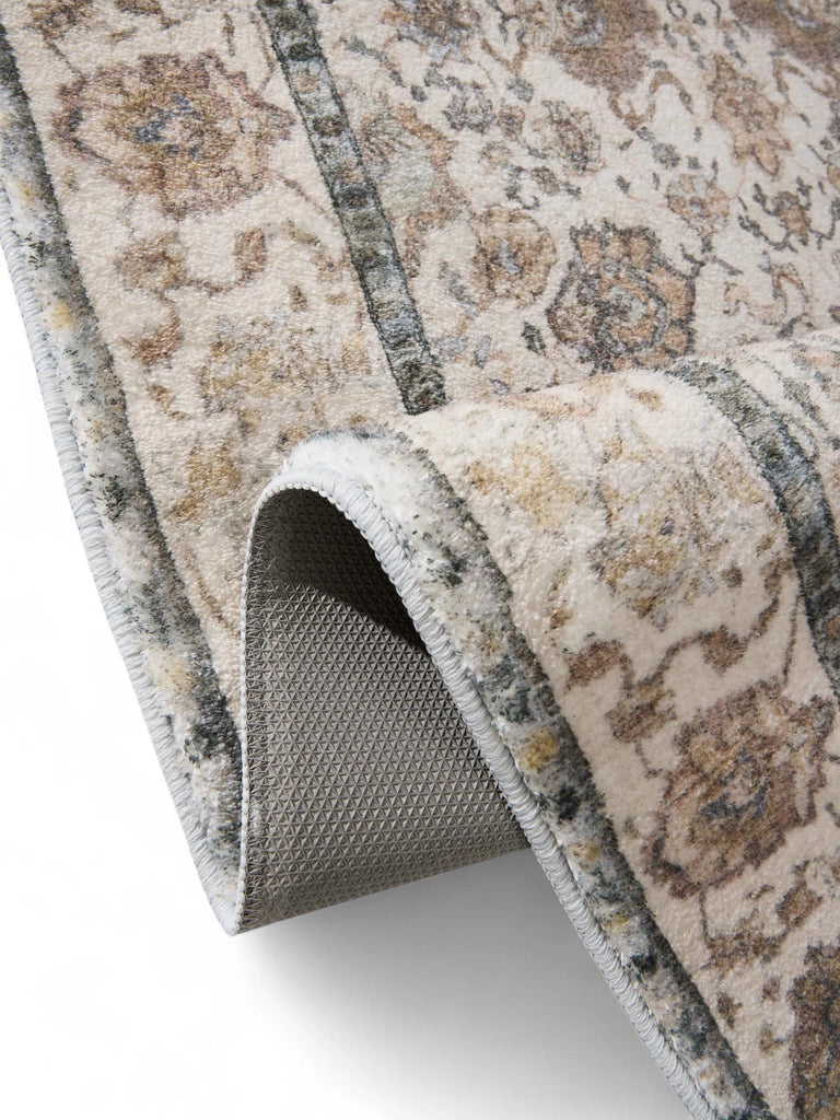 Tapis oriental de couloir beige et marron 80x240 cm