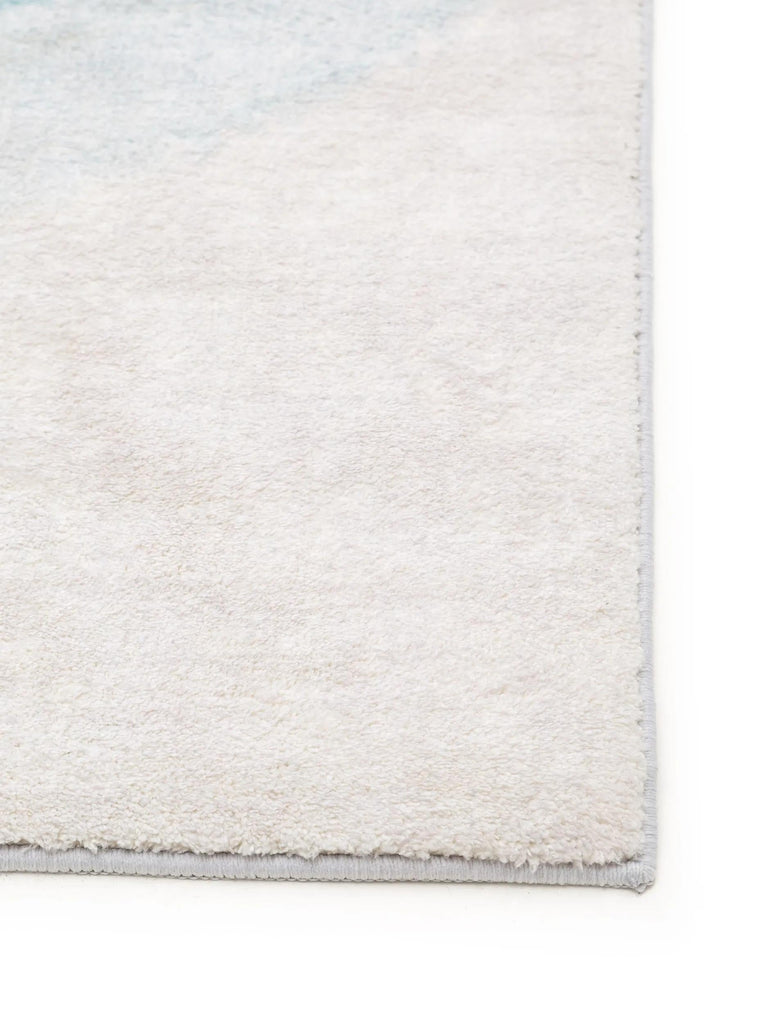 Tapis design contemporain bleu et gris 300x400 cm