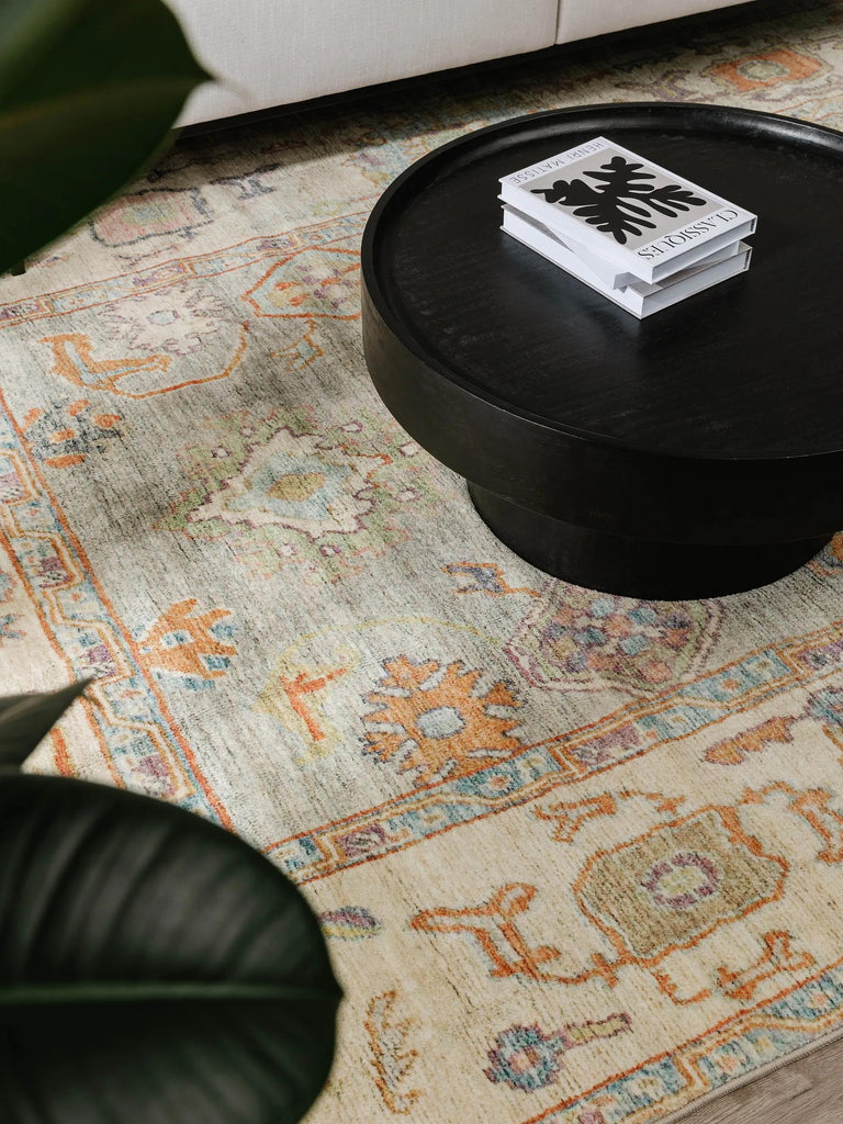 Tapis ethnique style oriental multicolore et orange 300x400 cm