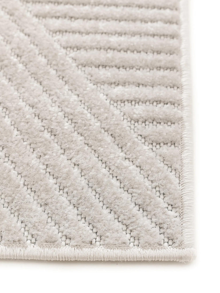 Tapis moderne géométrique de couloir blanc d'intérieur et d'extérieur 80x240 cm