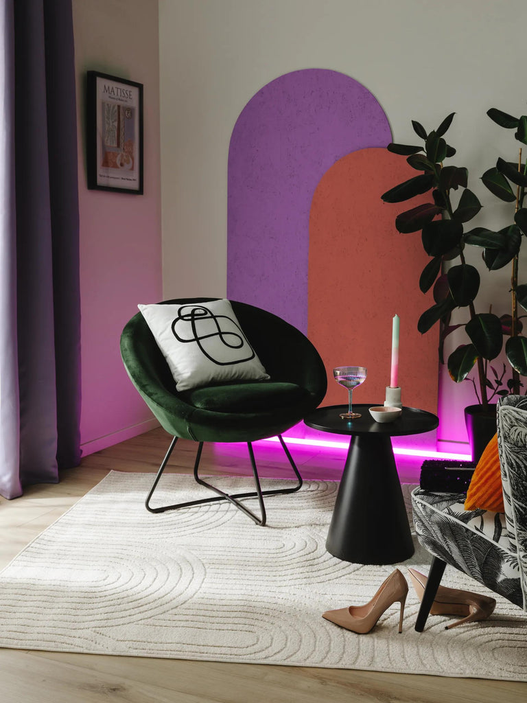 Tapis moderne arches crème d'intérieur et d'extérieur 120x170 cm