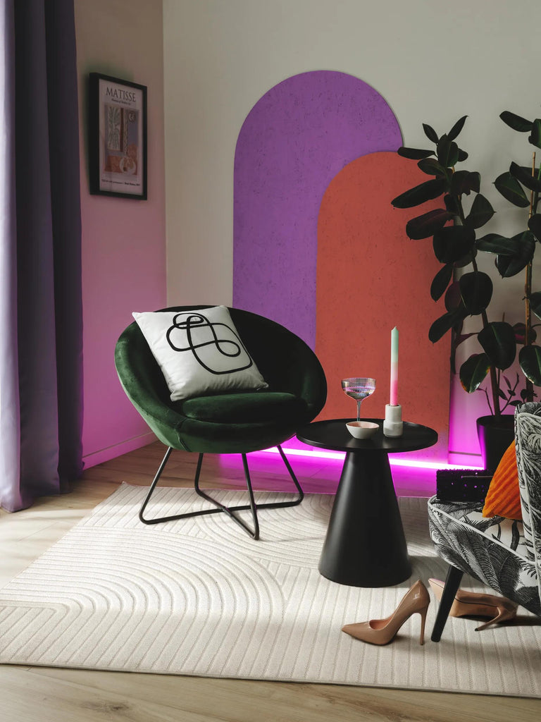Tapis moderne contemporain blanc d'intérieur et d'extérieur 120x170 cm