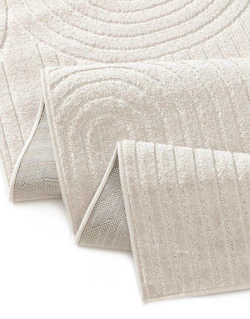 Tapis moderne arches crème d'intérieur et d'extérieur 120x170 cm