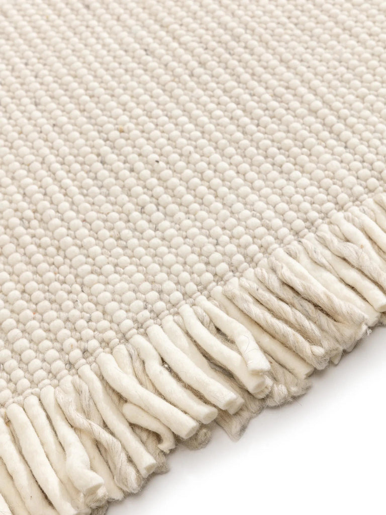 Tapis scandinave à franges beige 160x230 cm