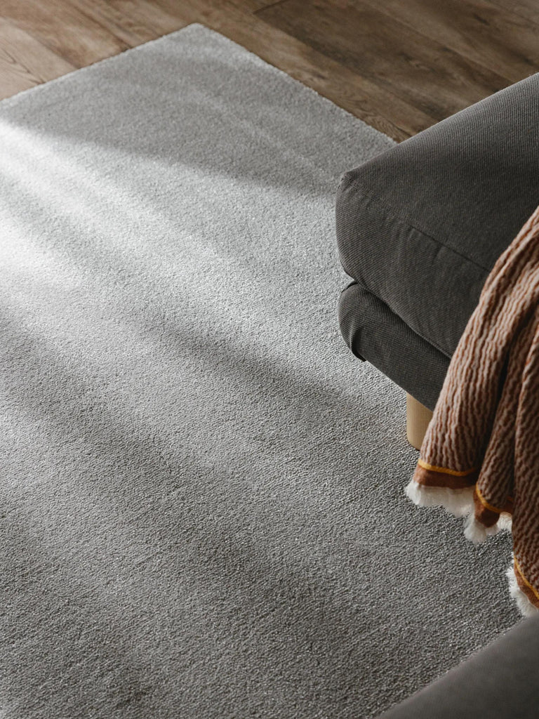 Tapis shaggy épais carré gris 200x200 cm