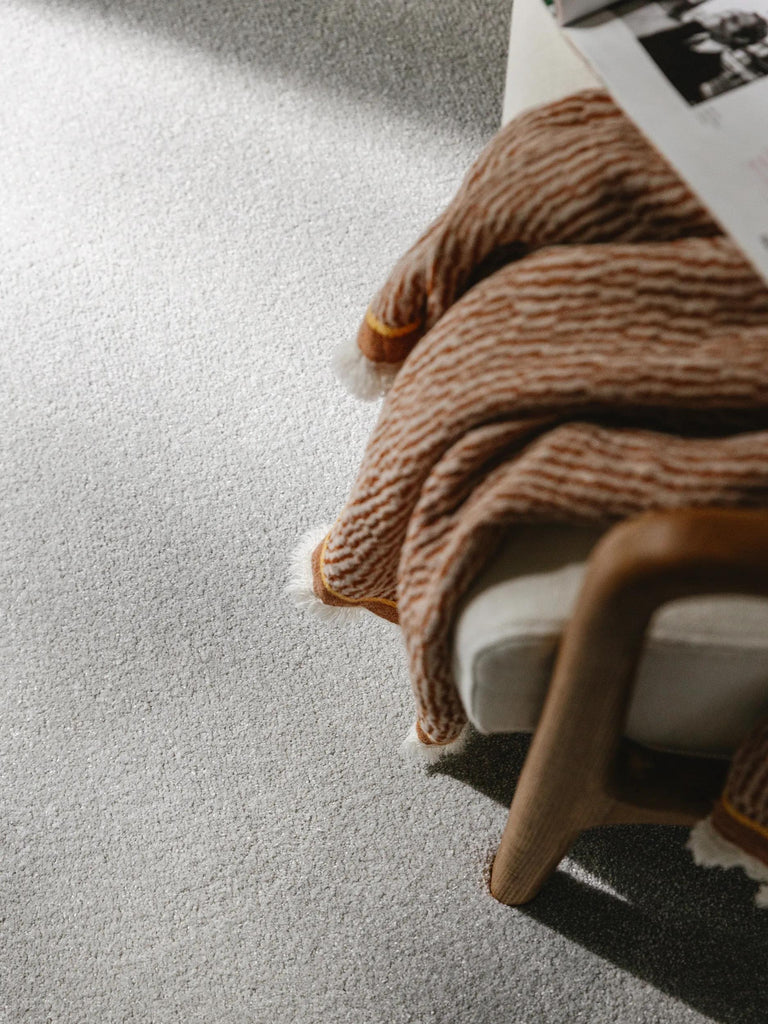 Tapis shaggy épais rond gris 200 cm de diamètre