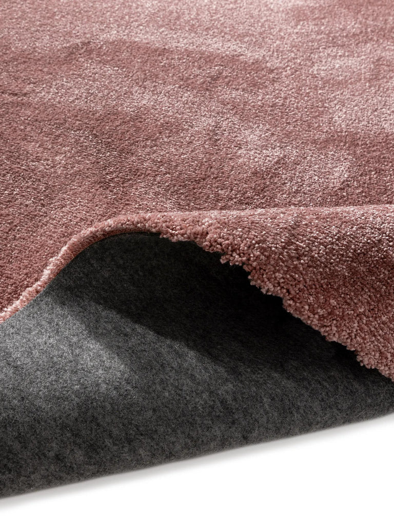 Tapis shaggy épais rond rose 200 cm de diamètre