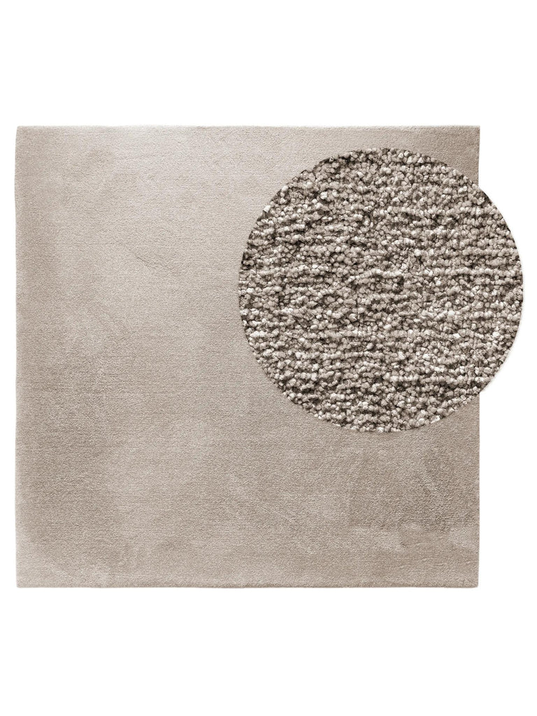 Tapis shaggy shaggy carré gris clair 200x200 cm