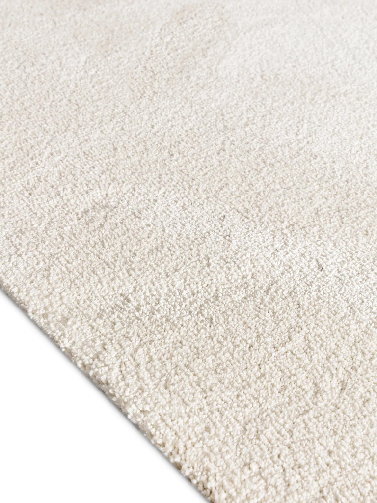 Tapis shaggy épais carré blanc 200x200 cm